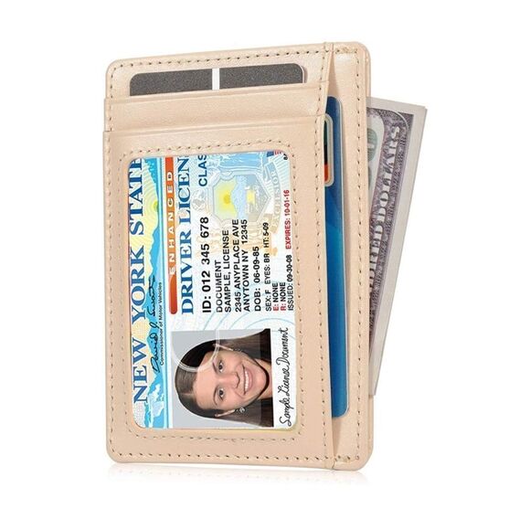 Leather Compact Card Holder Wallet - Picture 2 of 4